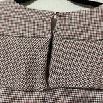 ZARA Black White Red Plaid Ruffled Back Mini Shift Dress XS Academia Fall Preppy Photo 4