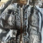 American Rag  Jean Jacket Denim Trucker Juniors Sz XL Med Wash Soft Lightweight Photo 4