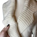 Agnona Cashmere Cardigan Sweater Cream Ribbed Knit Italy size 48 / US 12, Large White Photo 5