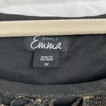 Y2K Simply Emma Black & Gold Crochet Lace 1X Tunic Top Whimsigoth Fairy Grunge Photo 4