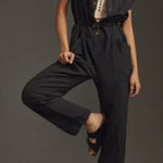 Anthropologie  Pilcro Mechanic Sleeveless Linen Jumpsuit - Size M‎ - Black - NWOT Photo 0