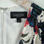 SALONI floral silk midi dress Red Size 4 Photo 13