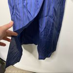 Protagonist blue stripe 100% silk long sleeve mid dress sz 8 Photo 8