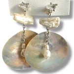 Free People Ariana Ost Pearl Shell Beautiful Stranger Dangles Earrings NWT Beach Photo 13