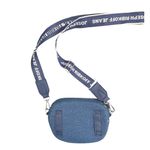 Joseph Ribkoff Jeans Crossbody Bag Denim Purse Belt Strap Blue Photo 1
