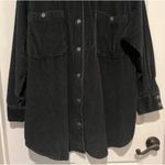 Roaman's Women’s 1x Black Corduroy Oversized Buttondown Shirt Photo 6