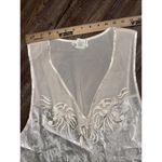 Natori Vintage  Ivory Floral Lace Satin Bridal Sexy Designer NightGown Slip Dress Photo 10