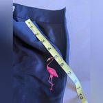 SLB Silk Lined Silk Capri Black Pants Embroidered Cropped Pink Flamingos Size 4 Photo 8