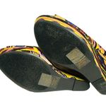 Yoki Tribal Print Peep Toe ankle Wedge Heels Photo 8