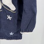 Cherokee  Navy Sweater cardigan winter Snowflake crocheted Design 1X mittens plus Photo 7