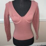 Victoria's Secret Victoria’s Secret Blush Colored Long Sleeve Skin Tight Body Suit Top Photo 0