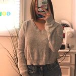 Brandy Melville Gray V-Neck Sweater  Photo 0