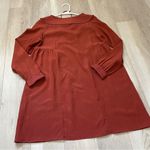 Sézane Sezane Silk Dress tunic shift womens Red (size 36) boho folk feminine minimalist Photo 3