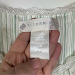Eileen West Green Striped Night Shirt Size 2x White Photo 3
