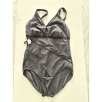 MiracleSuit  Must Haves Oceanus One Piece Swimsuit Size 16 Gray Ruching Slim Photo 3
