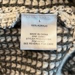 Pink Rose Soft Comfy Crochet Cardigan Sweater Long Gray White Blend Photo 10