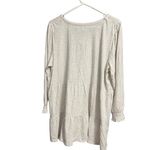 J.Jill Shirt Womens Size L Heathered Cream Tiered Henley Shirred Cuff Tan Size L Photo 1