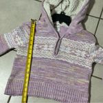 No Boundaries  Women Lavender/White Pullover Sweater Hoodie Cropped size L Photo 8