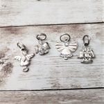 Vintage Charms Set of 4 Silver Tone Angel Charms Photo 0