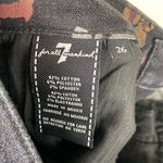 7 For All Mankind Black Floral Print High Rise Jeans Photo 4