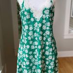 Victoria's Secret Vintage Victoria’s Secret Gold Label Ivory Green Floral Chemise Slip Dress Small Photo 14