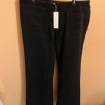 EB Denim NWT  Low Rise Lace Up Wide Leg Jeans in Fox Black Photo 3
