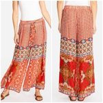 Johnny Was  Tura Wrapped Pant Red Printed Size Medium Photo 1