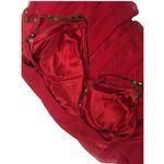 Adrianna Papell  Evening Silk Embellished Beaded Gypsy Strap Dress Red 12 Photo 8