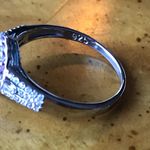 Natural Pink Sapphire Blue Zircon Sterling Silver Halo Ring Size 10 Photo 5