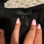 1. State  Cropped Textured Wrap Top Black Glitter Shimmer- Size Small Photo 7