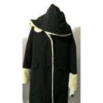 NWT $595 Jane Post S Womens Pile Lined Storm Coat Black Stone Tan Hood Faux Fur Photo 8