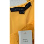 French Connection NEW  UK Almedina Drape Frill Neck Midi Dress Marigold Yellow Lg Photo 7