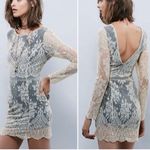 Free People  NWT Lace Boho Dress Ivory Photo 2