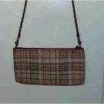 Elliot Lucca 3 way‎ demi clutch/crossbody/shoulder bag purse plaid Pink Photo 1