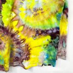 A New Day  Medium Top Handmade Tie Dye Long Sleeve Yellow Spiral Festival 1757 Photo 10