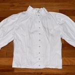 Nasty Gal  Pearl Button Down High Neck Blouse Photo 2