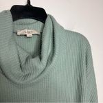 Loft  waffle knit cowl knit top green size‎ medium Photo 6