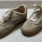 Dolce Vita Quantum Sneakers Wms 9 Beige Snake‎ Print Accent Low Top Casual Shoes Tan Photo 0