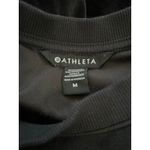Athleta  Retroplush‎ Velvet Crewneck Sweatshirt Black Size M Photo 6