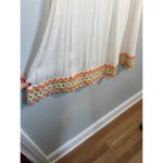 Global Desi Boho Neon Embroidered White Shift Dress XXL Made in India Photo 3