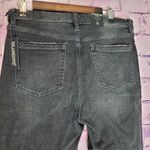 BLANK NYC  THE MADISON CROP FADED BLACK OPEN DISTRESSED RAW ANKLE JEANS 31 NWT Photo 2