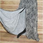 Skies Are Blue Patterned Maxi Dress Button Front Size L 3/4 Sleeve High Slit Photo 3