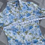 Abercrombie & Fitch Y2K Vintage Cotton Blue Floral Fitted Button Down Shirt Photo 6