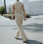 ZARA NWT 2 piece coord matching pants set asymmetrical hem top textured material Photo 11