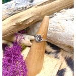 Lotus Flower Sterling Silver Toe Ring Midi Ring Silver Photo 1