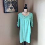 Ezra Aqua Dress Adjustable Sleeves Missing Label Photo 4