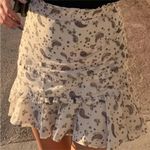 For Love & Lemons  Paisley Mini Skirt in Sand Ruffle size XS Photo 0