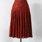 Anthropologie Moulinette Soeurs Nolana Dark Orange Venice Lace Midi Skirt Size 6 Photo 0