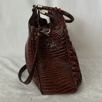Brahmin Luxurious Brown Crocodile Skin Imprint Leather Elisa Handbag Purse 🌺🌺 Photo 4