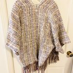 Marled knit multicolor bohemian southwestern Shaw poncho Multiple Size L Photo 1